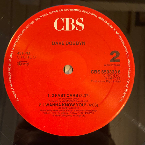 Dave Dobbyn : Slice Of Heaven (12", Maxi)