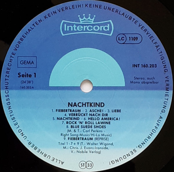 Chris Evans-Ironside, Walter Wigand : Nachtkind (Fantastical) (LP, Album)