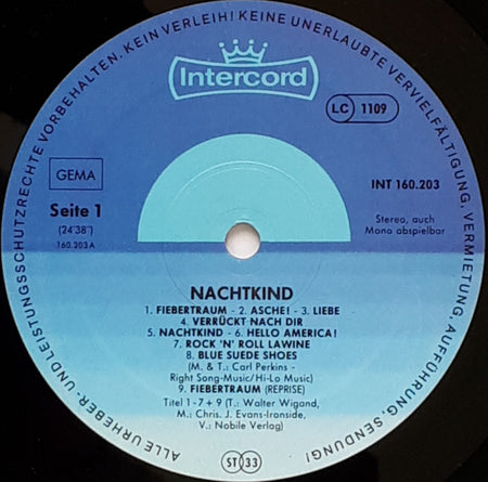 Chris Evans-Ironside, Walter Wigand : Nachtkind (Fantastical) (LP, Album)