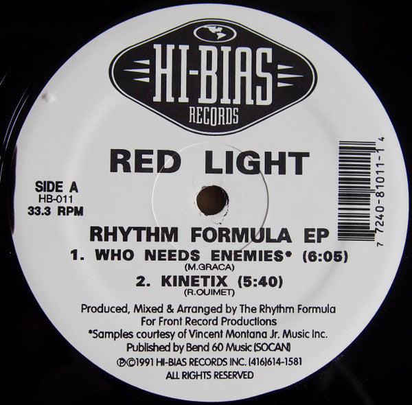 Red Light : Rhythm Formula EP (12", EP)