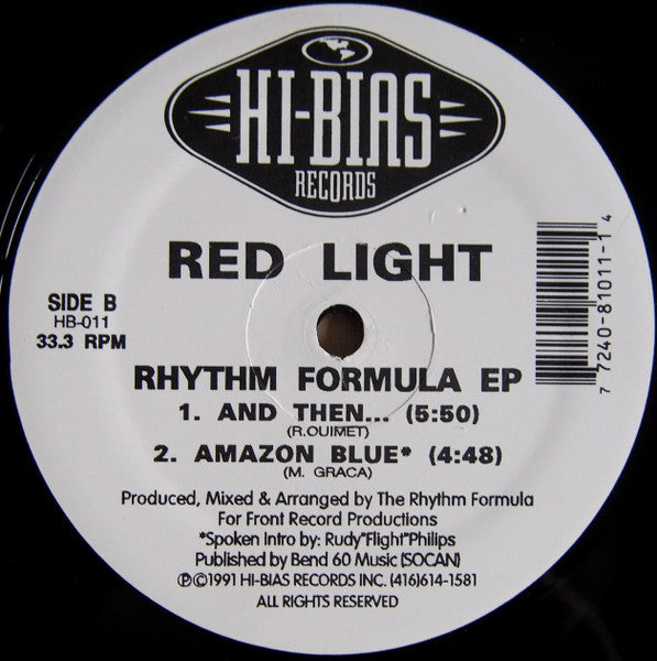 Red Light : Rhythm Formula EP (12", EP)