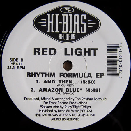 Red Light : Rhythm Formula EP (12", EP)