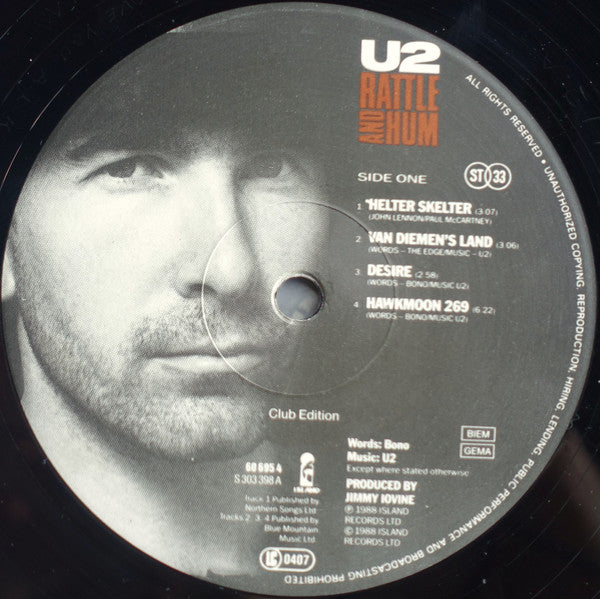 U2 : Rattle And Hum (2xLP, Album, Club)