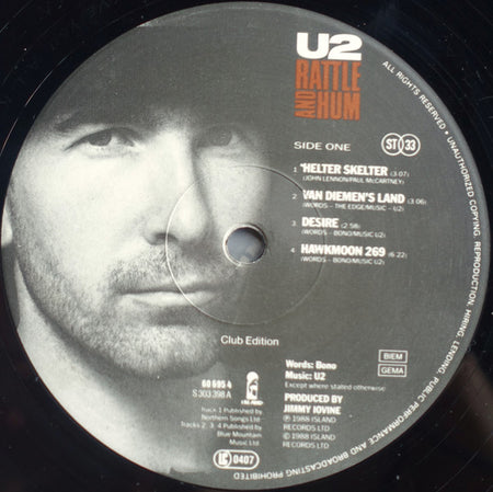 U2 : Rattle And Hum (2xLP, Album, Club)