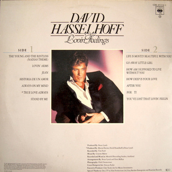 David Hasselhoff : Lovin Feelings (LP, Album)