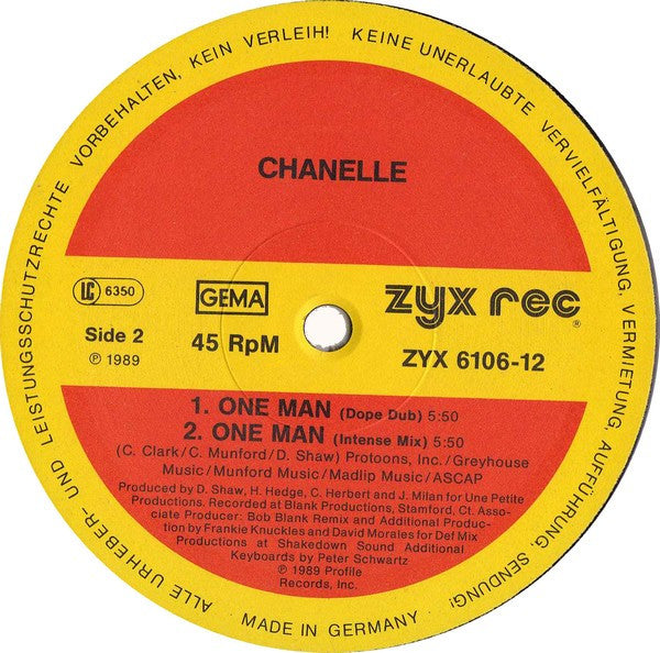 Chanelle : One Man (12")