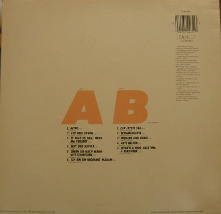 Rainhard Fendrich : Auf Und Davon. (LP, Album, Pil)