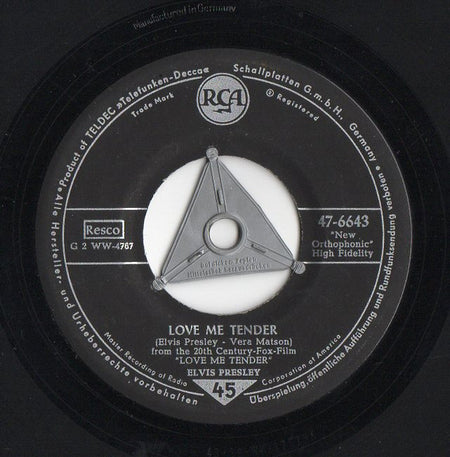 Elvis Presley : Love Me Tender / Anyway You Want Me (7", Single, S 2)