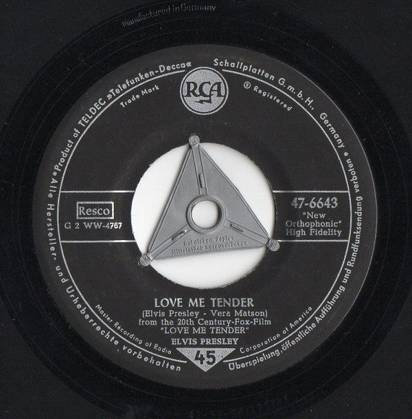 Elvis Presley : Love Me Tender / Anyway You Want Me (7", Single, S 2)