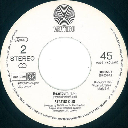 Status Quo : In The Army Now (7", Single)
