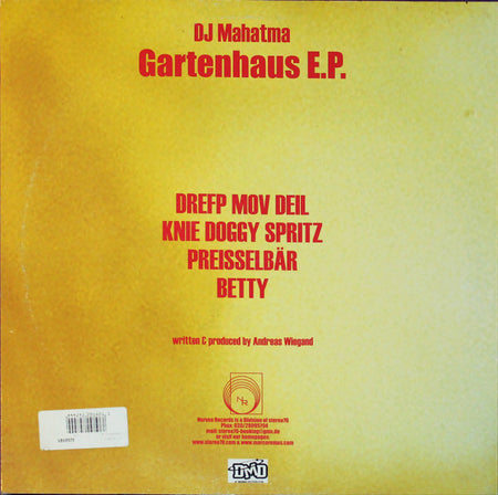 DJ Mahatma : Gartenhaus E.P. (12", EP)
