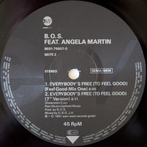 B.O.S. : Everybody's Free (To Feel Good) (12")