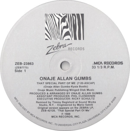 Onaje Allan Gumbs : That Special Part Of Me (12")