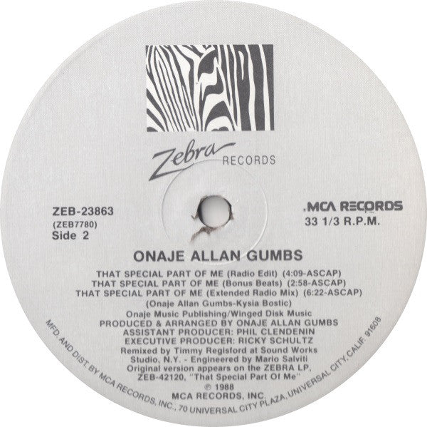 Onaje Allan Gumbs : That Special Part Of Me (12")