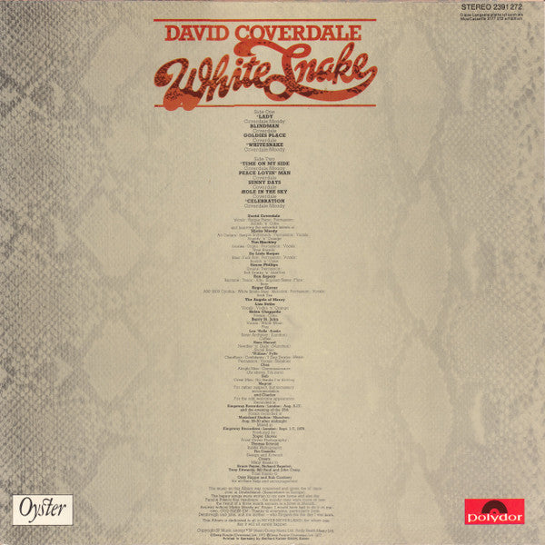 David Coverdale : White Snake (LP, Album)