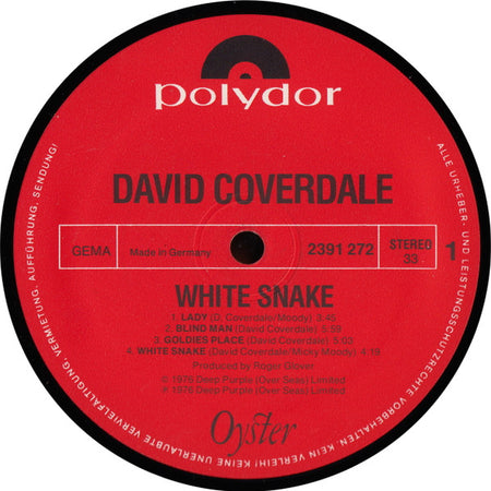 David Coverdale : White Snake (LP, Album)