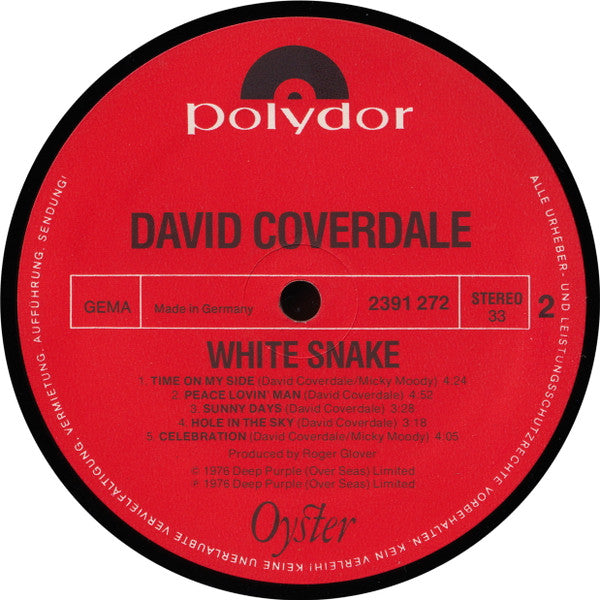David Coverdale : White Snake (LP, Album)