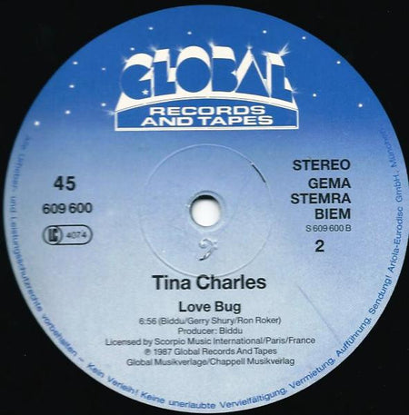 Tina Charles : I'll Go Where The Music Takes Me (87' Remix) (12")