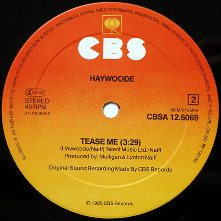 Haywoode : Roses (Extended Version) (12", Maxi)
