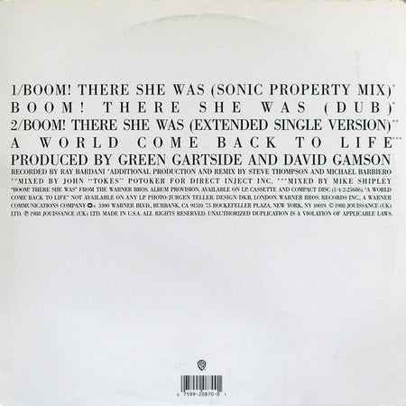 Scritti Politti Featuring Roger Troutman : Boom! There She Was (12", Maxi)