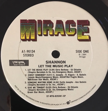 Shannon : Let The Music Play (LP, Album, Club)
