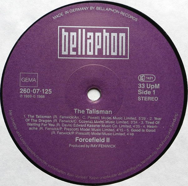 Forcefield (8) : The Talisman (LP, Album)