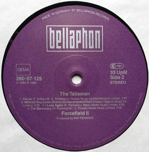 Forcefield (8) : The Talisman (LP, Album)