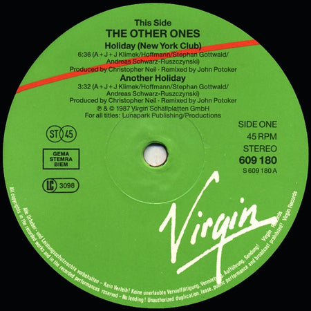 The Other Ones : Holiday (12", Maxi)