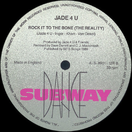 Jade 4U : Rock It To The Bone (UK Club Mix) (12")