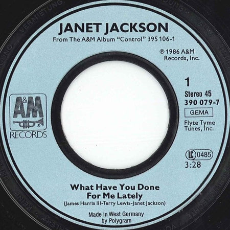 Janet Jackson : What Have You Done For Me Lately (7", Single)