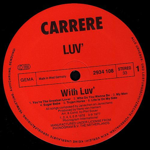 Luv' : With Luv' (LP, Album)
