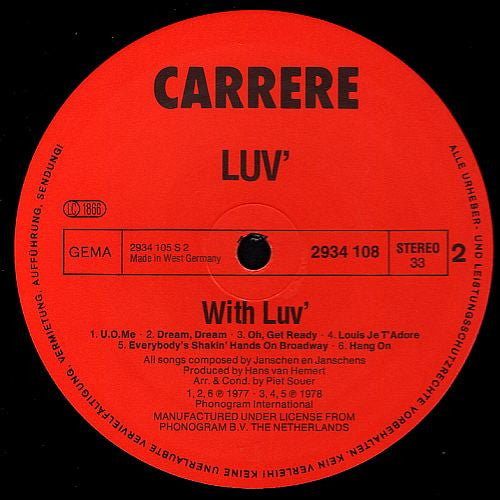 Luv' : With Luv' (LP, Album)
