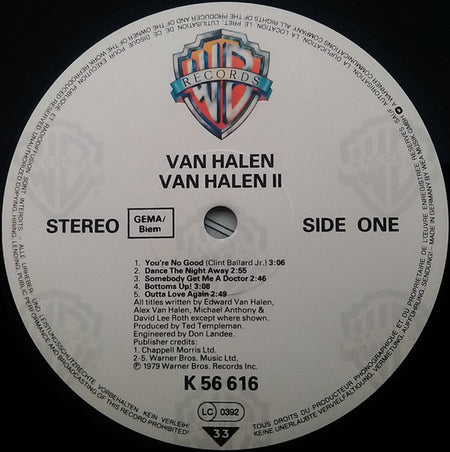 Van Halen : Van Halen II (LP, Album, RP)