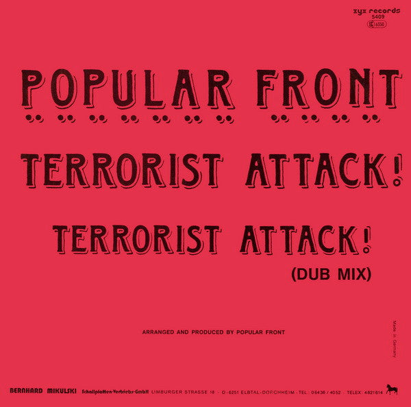 Popular Front : Terrorist Attack! (12")
