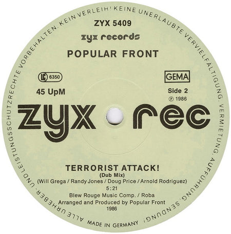 Popular Front : Terrorist Attack! (12")