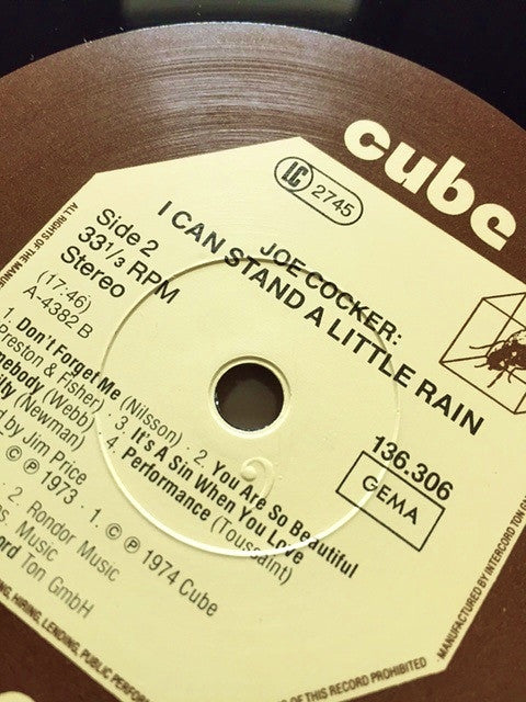 Joe Cocker : I Can Stand A Little Rain (LP, Album, RE)