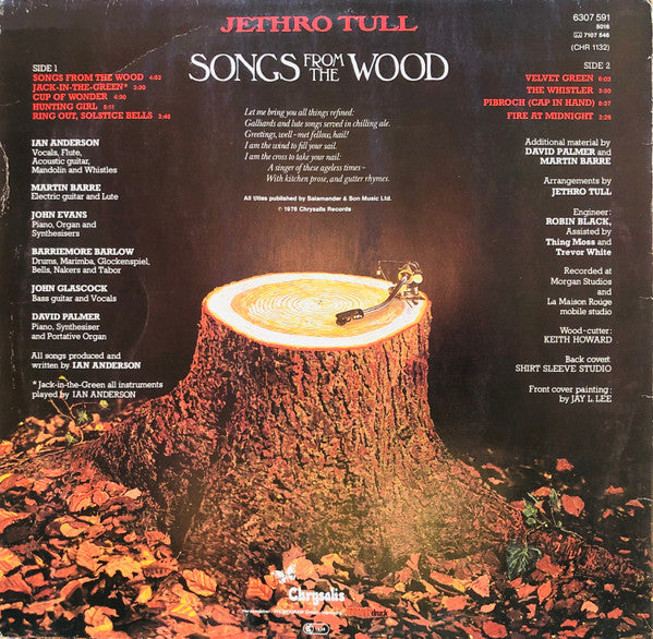 Jethro Tull : Songs From The Wood (LP, Album)
