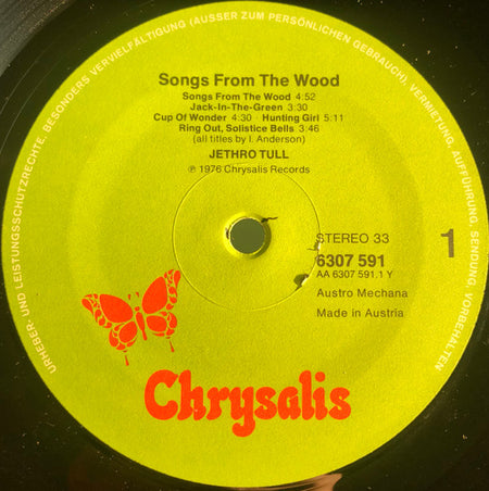 Jethro Tull : Songs From The Wood (LP, Album)