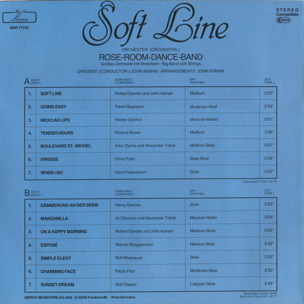 Rose-Room-Dance-Band : Soft Line (LP)