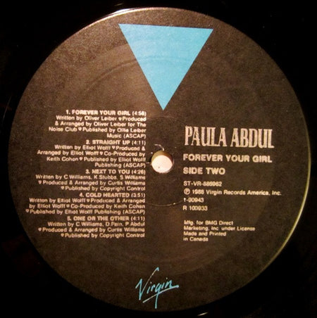 Paula Abdul : Forever Your Girl (LP, Album, Club)