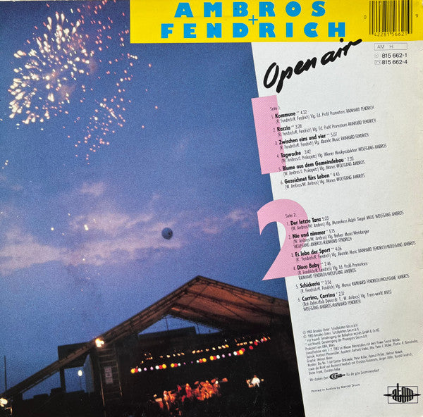 Wolfgang Ambros + Rainhard Fendrich : Open Air (LP, Album)