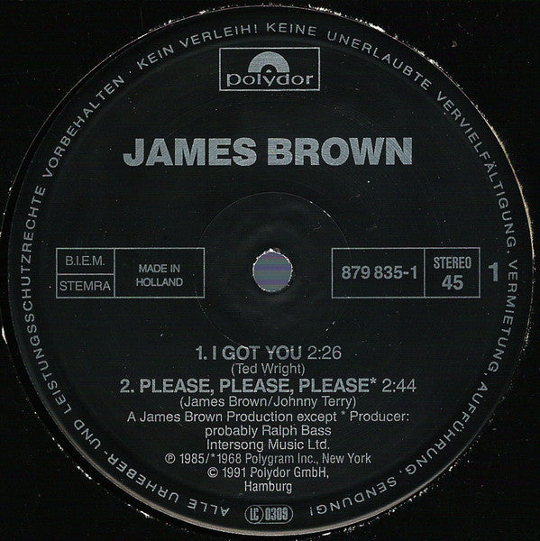 James Brown : I Got You (I Feel Good) (12")