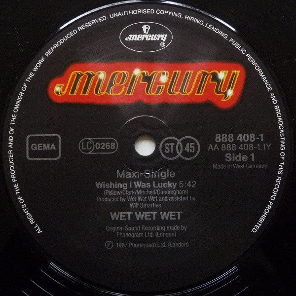 Wet Wet Wet : Wishing I Was Lucky (12", Maxi)
