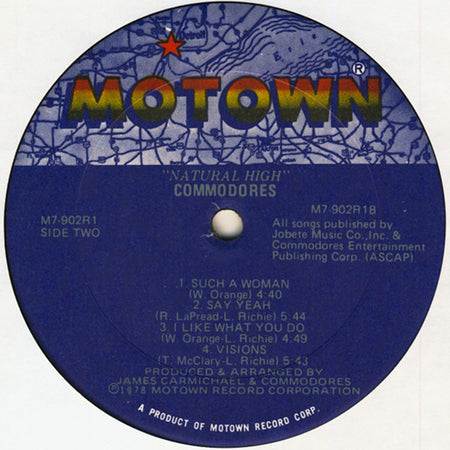 Commodores : Natural High (LP, Album, Gol)