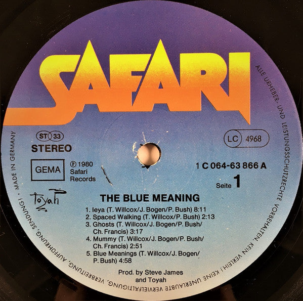 Toyah (3) : The Blue Meaning (LP, Album)