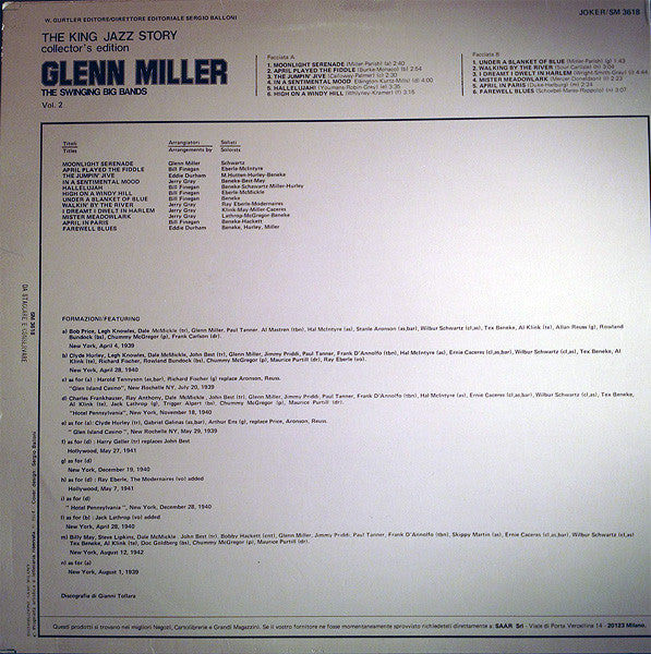 Glenn Miller : The Swinging Big Bands (1939/1942) - Glenn Miller Vol. 2 (LP)