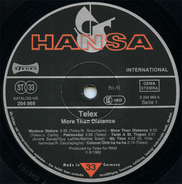 Telex : More Than Distance (LP, Comp)