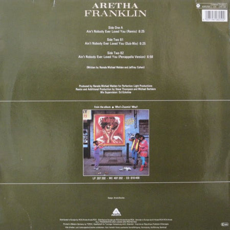 Aretha Franklin : Ain't Nobody Ever Loved You (12", Maxi)