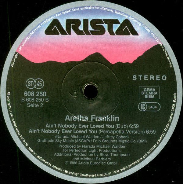 Aretha Franklin : Ain't Nobody Ever Loved You (12", Maxi)