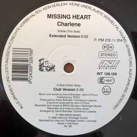 Missing Heart : Charlene (12")